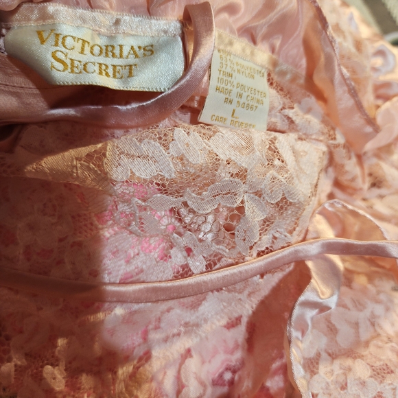 Victoria's Secret Pink Lace and Satin Chemise - Picture 3 of 3